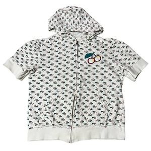 Y2K SHORT SLEEVE ZIPPER HOODIE